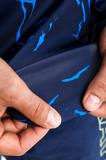 Гольфстрим (Gulf stream) лонгслив с капюшоном GRAYLING (скелет синий) GRLS-03BL