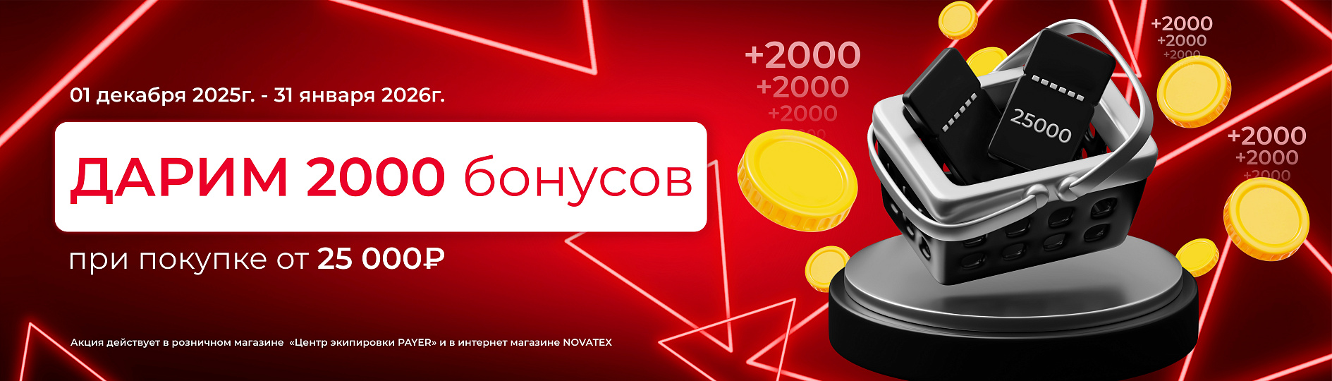Доп. бонусы при покупке от 25 000 руб.